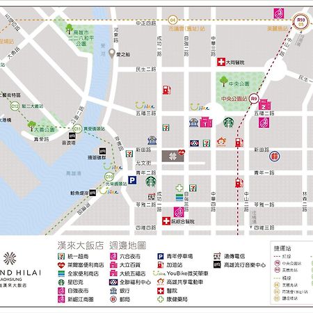 Grand Hi Lai Hotel Kaohsiung Zewnętrze zdjęcie Grand Hill map
